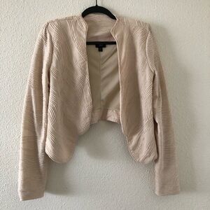 Massimo Career Wear Business Church Cropped Jacket Women’s Medium Vanilla Cream